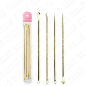 Kit Premium de 4 Piezas de Acero Inoxidable para Eliminar el Acné y los Puntos Negros, Herramientas Extractoras de Comedones y Espinillas para el Cuidado de la Piel de la Mujer, Uso Estético - Product Image 5