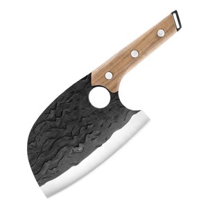 Custom Handmade Forged Carbon Steel Cleaver <b>Knife</b> Wood Handle Leather Sheath 8in 3.0mm Thick Blade Extra <b>Sharp</b> Modern - Product Image 5