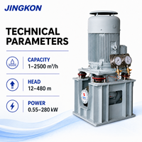 Pompe à piston électrique verticale marine JINKON à faible bruit, 1 2500 m³/h, 12 480 m, 0,55 280 kW, certifiée DNV ABS LR, pompe hydraulique