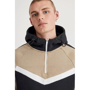 Pull à capuche bicolore uni pour homme, pull oversize de haute qualité, Logo personnalisé, sweat à capuche unisexe pour homme, nouvelle collection - Product Image 5