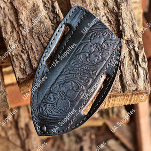 ปลอกมีดแพนเค้กทำมือ หนังวัวแท้ แบบพกพาแนวนอน สำหรับมีดพับ  ใส่เข็มขัดได้ EDC MOQ ต่ำ - Product Image 2