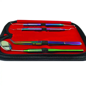 Kit d'examen dentaire manuel de base en acier inoxydable de haute qualité avec revêtement plasma arc-en-ciel, instruments CE pour ponts osseux - Product Image 2