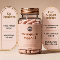 Capsules de soutien à la ménopause pour adultes, marque privée OEM, équilibre hormonal, soulagement des sueurs nocturnes, des bouffées de chaleur, équilibre hormonal, immunité