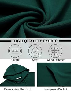 <b>Mens</b> Premium Quality Hoodie Thick Cotton Fleece Relaxed Fit Custom Streetwear Winter Fashion <b>Pullover</b> - Product Image 5