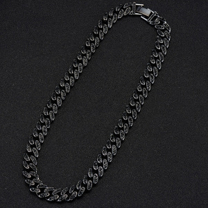 Chaîne cubaine plaquée or avec diamants de laboratoire certifiés IGI, testée au diamant, style hip-hop, bijoux unisexe, collier glacé, certifié IGI - Product Image 4