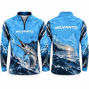<b>Burgundy</b> Custom <b>Men</b>’s Fishing <b>Shirt</b> UPF 50+ UV Protection Quick Dry 100% Polyester Sublimation Long Sleeve Fishing Jersey - Product Image 5