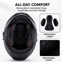 Casques de moto certifiés DOT ECE en ABS pour adultes, casque de motocross confortable intégral pour moto tout-terrain