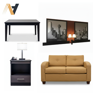 ชุดเฟอร์นิเจอร์ห้องนอนโรงแรมราคาประหยัดสำหรับโครงการมาตรฐานซูเปอร์ 8 ดีไซน์ทันสมัย ผู้ผลิตแบบ OEM - Product Image 2