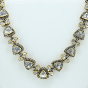 Conjunto de Collar y Pendientes de Cuarzo Cristal CZ, Chapado en Oro, Plata 925, Hecho a Mano, Estilo Bohemia, Joyería Tribal, Colección Clásica - Product Image 5