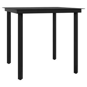 Conjunto de comedor para jardín gris y negro - Product Image 6