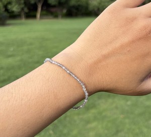 Pulsera de cuentas de labradorita natural al por mayor con plata de ley para hacer joyas DIY, pulsera de piedras preciosas hecha a mano - Regalo de moda para fiestas - Product Image 3