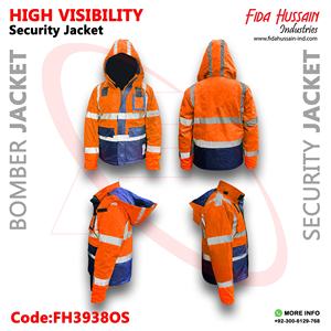 เสื้อแจ็คเก็ตบอมเบอร์โพลีเอสเตอร์ 100% ระบายอากาศได้ดี กันลม มองเห็นได้ชัดเจน เหมาะสำหรับงานป้องกันความปลอดภัย - Product Image 5