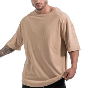 T-shirt coupe boxy surdimensionné pour hommes de haute qualité 100% coton lourd respirant WARSTED couleur unie conception personnalisable - Product Image 4