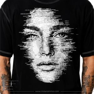 T-shirt graphique surdimensionné pour homme, impression sérigraphique de haute qualité, OEM personnalisé, épaules tombantes, coton lourd 100%, streetwear - Product Image 4