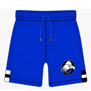 Conjunto de Camiseta y Pantalones Cortos de Rugby Azul Rey y Negro, Manga Corta, Cuello Redondo, Uniforme de Equipo a Rayas, Personalizable, Transpirable, para Entrenamiento y Alto Rendimiento - Product Image 5