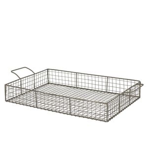 Panier de rangement multifonctionnel en fil métallique pour cuisine, garde-manger, salle de bain, avec cadre métallique robuste et poignées - Product Image 2