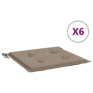 Juego de 6 cojines para sillas de exterior color taupe - Product Image 2