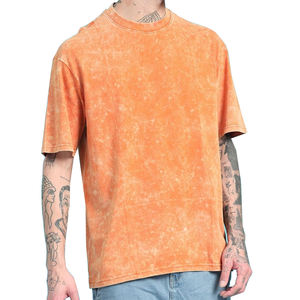 T-shirt pour homme sur mesure, délavé à l'acide, personnalisé, décontracté, anti-plis, respirant et confortable - Product Image 2