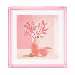 Clear Acrylic <b>4</b> Color Rectangle <b>Photo</b> <b>Frame</b> UV Printing Shatterproof Waterproof Free Standing Horizontal Tabletop Display Modern - Product Image 3