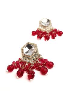 Pendientes Colgantes de Diseño Novedoso al por Mayor, con Perlas de Imitación, Geométricos, Hexagonales, con Cuentas, de Aleación de Zinc, Chapados en Oro, a la Moda - Product Image 5