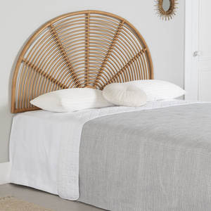 Rainbow Rattan <b>Wall</b>-<b>Mounted</b> <b>Headboard</b> Unique Stylish Turning Tool for Bedroom Decor - Product Image 2