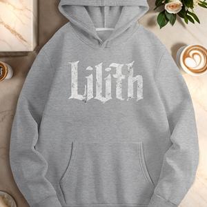 Lilith in <b>gothic</b> font women's casual <b>hoodies</b> - Product Image 4