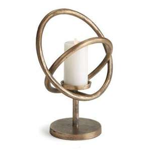 Elegant Handcrafted <b>Brass</b> Candle <b>Holder</b> with Antique Finish Decorative Stand for Living Room Bedroom Hotel & Restaurant Interior - Product Image 3