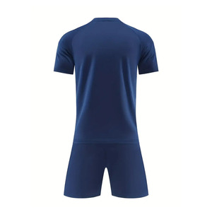 Conjunto de Camiseta de Fútbol Sublimada con Degradado Azul para Hombre, Manga Corta, Cuello en V, Absorbe la Humedad, Ajuste Atlético, Uniforme de Fútbol - Product Image 3
