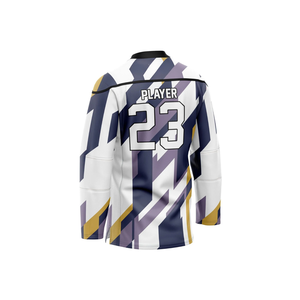 Maillot de hockey sur glace en sublimation pour la vente en gros, avec tissu en maille légère à haute circulation d'air, logos cousus en twill et vêtements de sport haut de gamme - Product Image 4