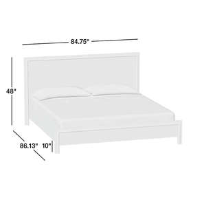 Contemporary Flat Pack Wooden Bed Frame | KD <b>Light</b> <b>Oak</b> Finish Bedroom Furniture India - Product Image 3