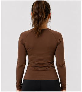 Haut de travail médical respirant et extensible à manches longues pour femme, sous-blouse infirmière, uniforme d'hôpital, vente en gros OEM - Product Image 5