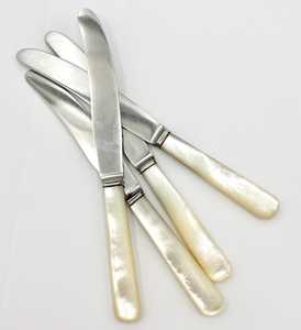 Ensemble de couteaux à beurre en acier inoxydable avec manche en ivoire, 4 pièces, couverts de cuisine, lame à bord droit - Product Image 2
