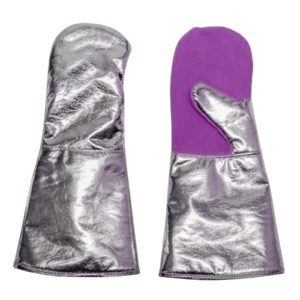Gants de four robustes en cuir aluminisé, en tissu Para-Aramide épais, anti-vibration, avec manchette de sécurité, type mitaine, pour la protection contre les étincelles - Product Image 5