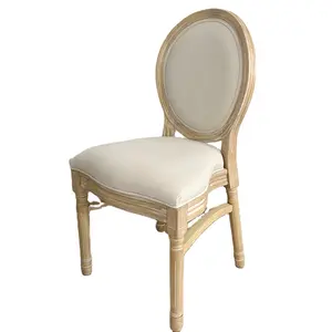 Vintage Dining Louis Chair With Round Back Luxury Solid Wood Furniture Florence Wedding Chairs For Event Banquet
