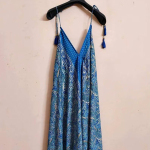 เดรสแฟชั่นวินเทจลายพิมพ์โบฮีเมียน สไตล์ลำลองหรูหราสำหรับผู้หญิง ชุดเดรสชายหาดสำหรับฤดูร้อน ชุดรีสอร์ทสำหรับผู้หญิงและเด็กผู้หญิง แบบยูนิเซ็กส์ - Product Image 1