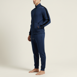 Chándal Deportivo Unisex de Poliéster con Rayas en Contraste, Traje de Entrenamiento al por Mayor - Product Image 3