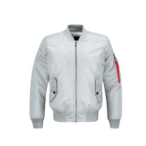 <b>Men</b>’s Slim Fit Bomber <b>Jacket</b> Custom Stand Collar Winter Waterproof Windproof <b>Lightweight</b> Zip-Up Wholesale Supplier - Product Image 4