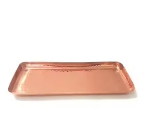 Designer <b>Copper</b> Serving Tray Fine Dining Plate for Serving Food Snacks Tea Coffee Ideal for Restaurant <b>Table</b> Home Dining Setup - Product Image 6