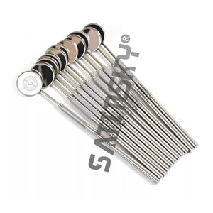 Lot de 10 miroirs buccaux dentaires #5 avec poignée en acier Instruments dentaires ORL pour le blanchiment des dents et les soins bucco-dentaires - Product Image 1