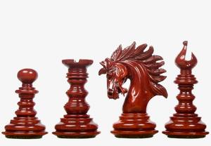 Ensemble d'échecs artisanal de luxe de la série Saint-Pétersbourg, en bois de rose et de buis, roi de 4,3 pouces, finition laquée, à prix avantageux - Product Image 2