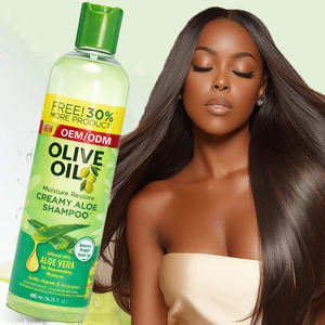 Champú Hidratante con Aceite de Oliva y Aloe Vera OEM ODM para Cabello Afro Rizado, Sin Sulfatos, Limpieza Natural, Cuidado del Cabello, 480 ml - Product Image 6
