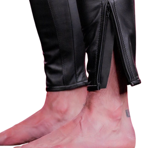 Pantalon d'uniforme en cuir blanc de haute qualité avec liseré élégant pour une apparence audacieuse et tendance - Product Image 6