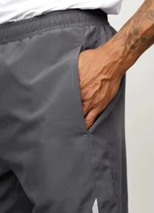 Pantalones Cortos Deportivos de Algodón Gris para Hombre, Diseño Personalizado con Logotipo, Corte Holgado, por Encima de la Rodilla, para Gimnasio y Running - Product Image 5