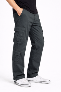 Pantalones Cargo Urban Graphite Multi-Pocket Utility para Hombre – Un moderno y esencial complemento para el día a día, confeccionado con tela resistente y rica en algodón - Product Image 2