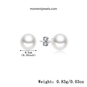 925 Sterling <b>Silver</b> Geometric Jewelry <b>Set</b> for Women Three Dimensional Pearl Zircon Pendant <b>Necklace</b> Cable Chain <b>Earrings</b> - Product Image 2