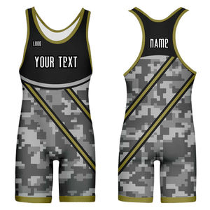 ชุดมวยปล้ำชาย ชุดฝึกซ้อมในยิม ชุดซิงเกิลเล็ตมวยปล้ำ ชุดยกน้ำหนักเพาเวอร์ลิฟท์สำหรับผู้ชาย ผลิตตามสั่ง - Product Image 1