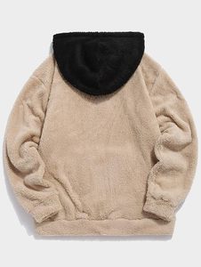 2026 Sherpa Hoodies Men Premium <b>Thick</b> <b>Fleece</b> Eco-friendly Digital Printing Loose Fit Winter Casual Wear - Product Image 4