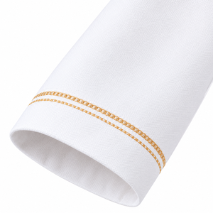 Thobe blanc pour bébés garçons, broderie dorée, manches longues, Jubba Kandura islamique, vêtements pour nourrissons et tout-petits, vêtements musulmans pour l'Aïd, le Ramadan, vêtements arabes - Product Image 4