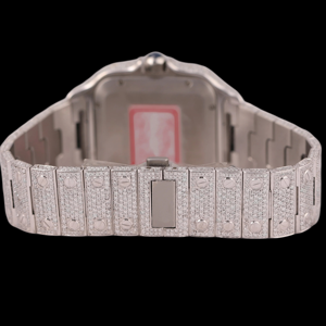 Reloj de Lujo para Hombre con Esfera Verde, Estilo Hip Hop, con Diamantes Moissanite, Caja Cuadrada, Cristal de Cuarzo, Regalo de Boda, Marca Exclusiva - Product Image 3