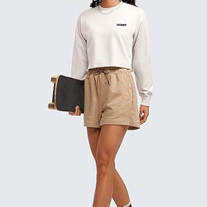 Sudadera corta de manga larga para invierno, cuello redondo, sudadera corta de alta calidad para mujer - Product Image 3